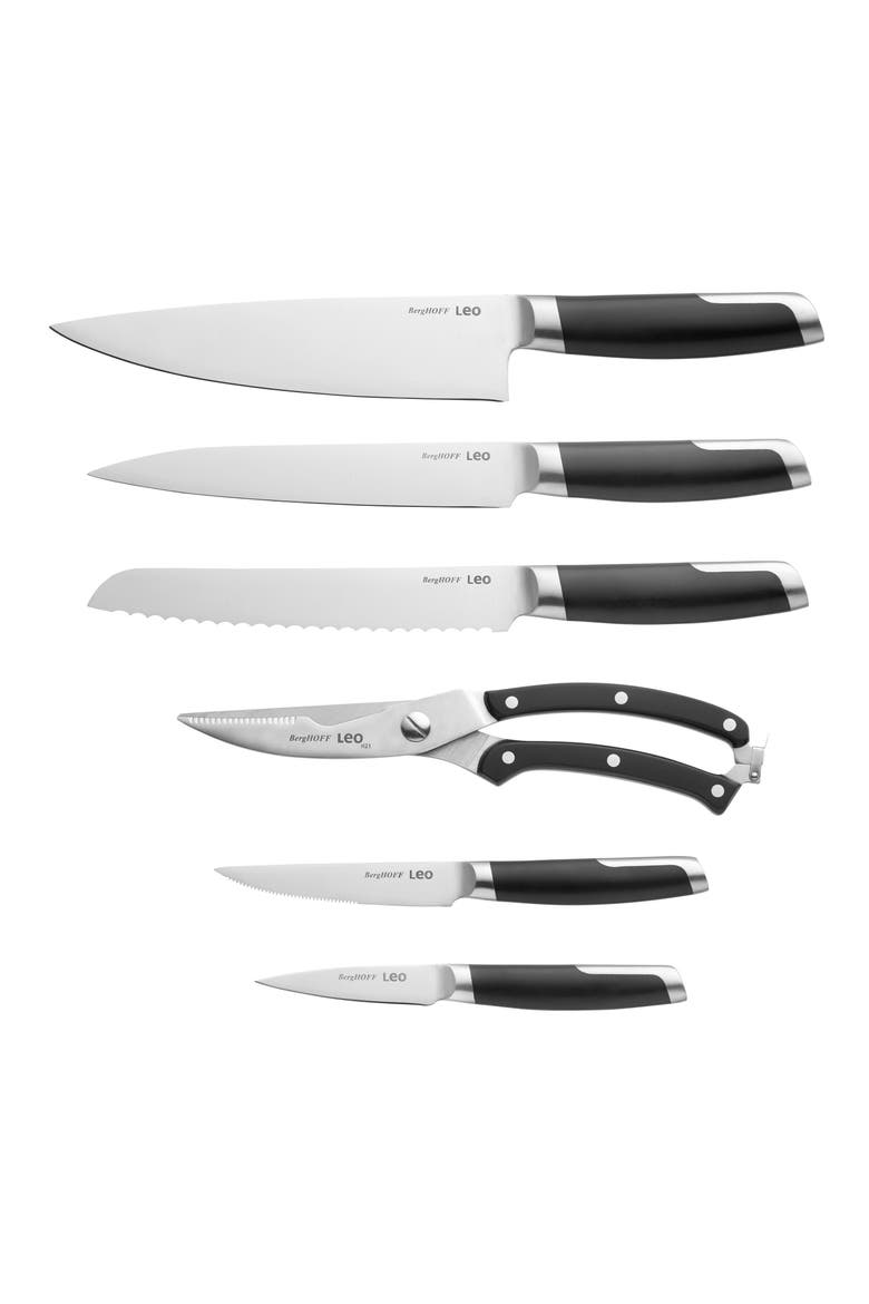Leo Graphite 13-Piece Knife Block Set, Alternate, color, BLACK