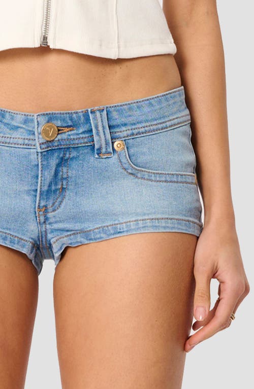 Abrand Denim Microshorts In Blue