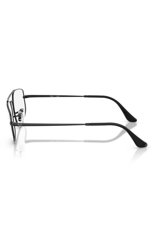 Ray Ban Ray-ban 58mm Irregular Optical Glasses In Black