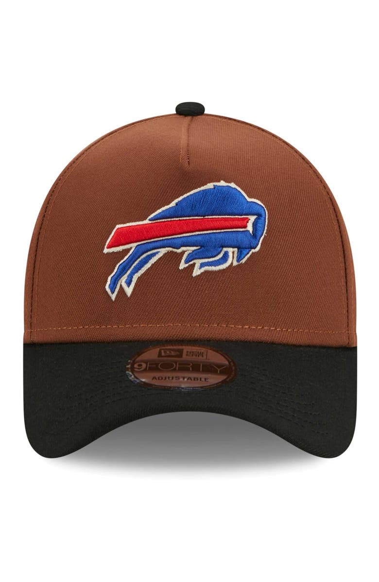 New Era Men's New Era Brown/Black Buffalo Bills Harvest A-Frame 60th Anniversary 9FORTY Adjustable Hat, Alternate, color, 