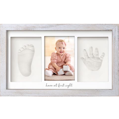 Baby Handprint & Footprint Keepsake Duo Frame