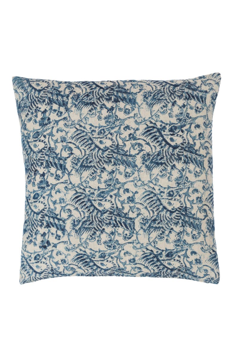 Alamwar Crane Indigo Pillow Cover, Main, color, 