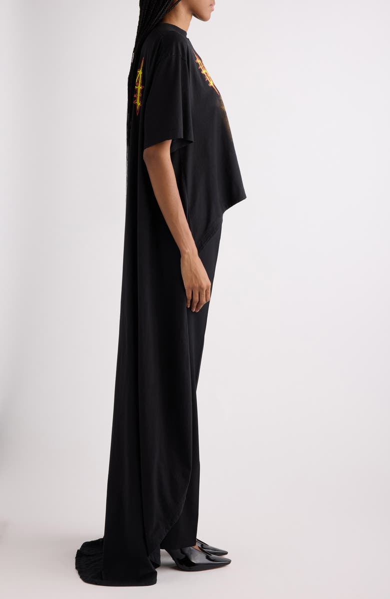 Balenciaga Sacré Couer Graphic T-Shirt with Train, Alternate, color, 1000 Black