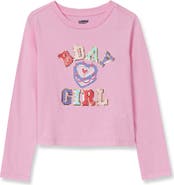 Lands' End Girls Long Sleeve Graphic Meet and Greet Tee
