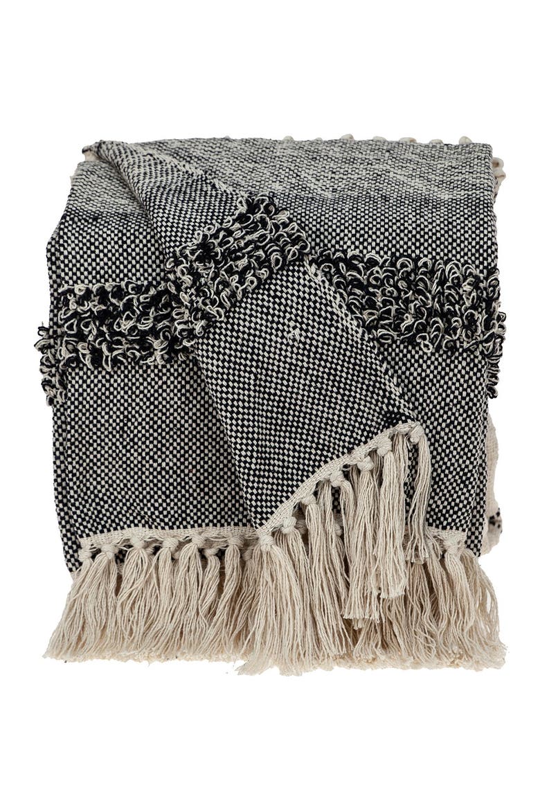 Palak Eclectic Beige 52" x 67" Woven Handloom Throw, Alternate, color, BEIGE