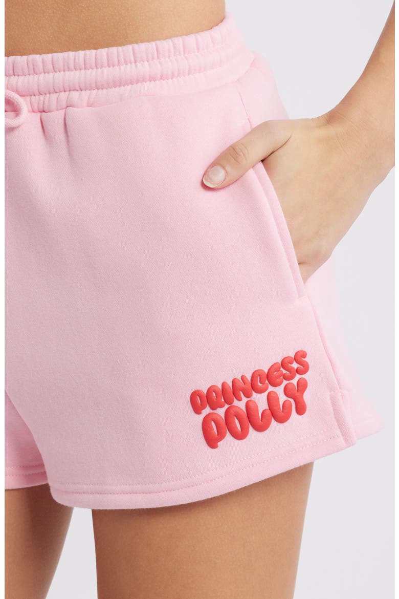 Cotton Blend Drawstring Sweat Shorts, Alternate, color, PINK
