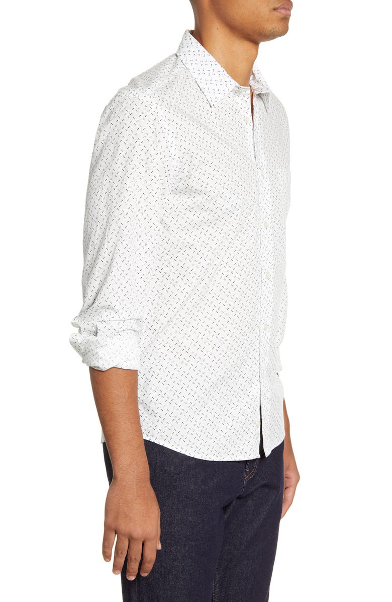 Benson Print Button-Up Shirt, Alternate, color, 