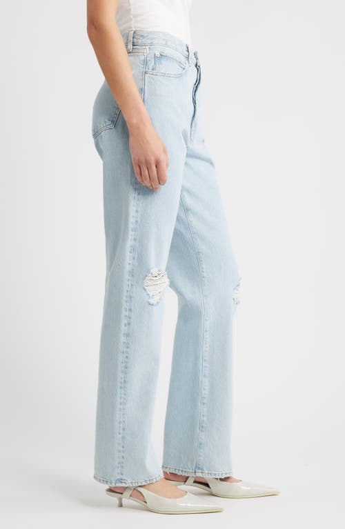 Frame The Vertical High Waist Relaxed Straight Leg Jeans In Blue
