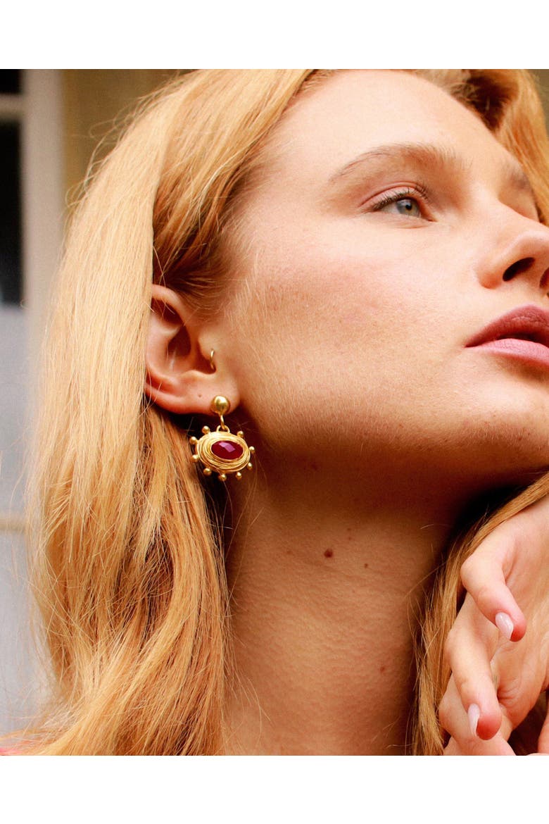 Zand Drop Earrings, Alternate, color, Brass