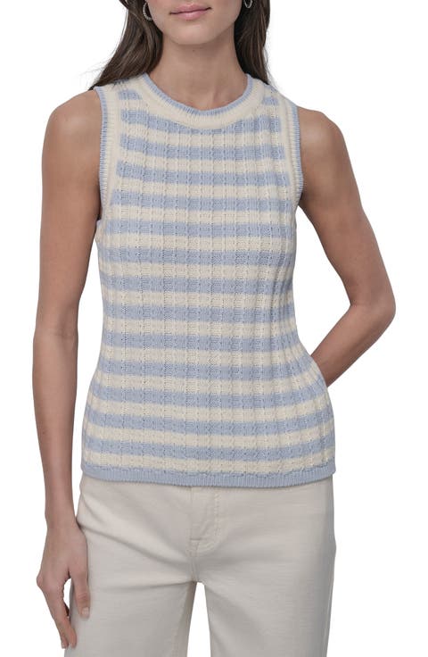 Stripe Rib Knit Sleeveless Top