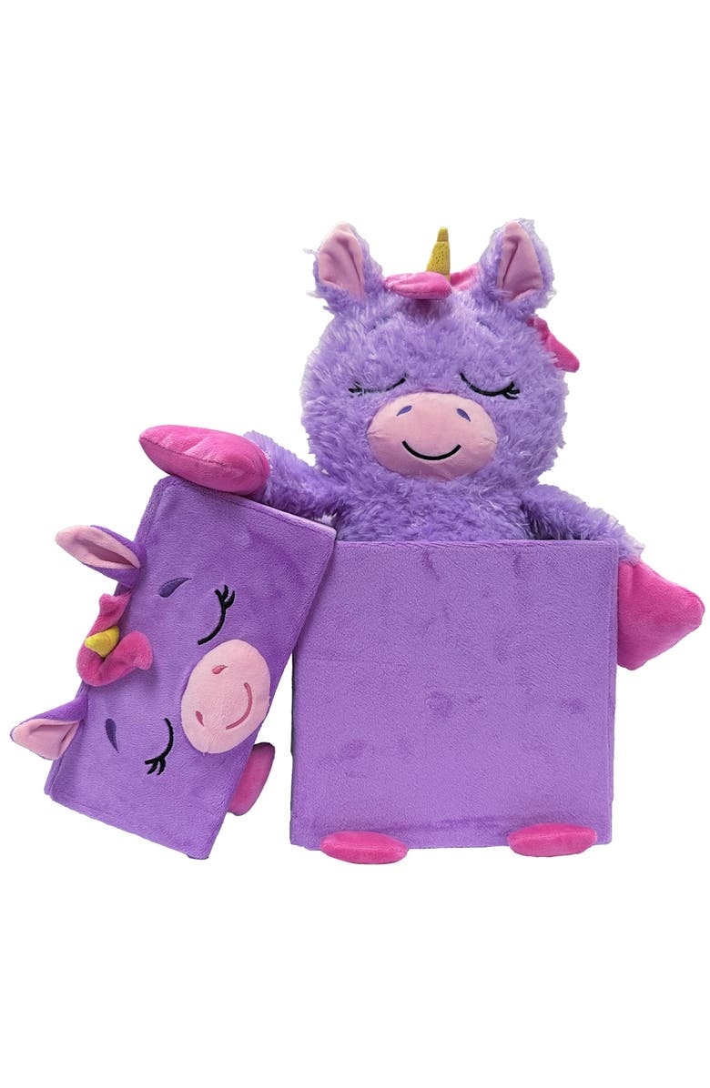 Happy Nappers Storables Unicorn Purple & Pink 8 Inch Ages 1+, Alternate, color, Multicolored