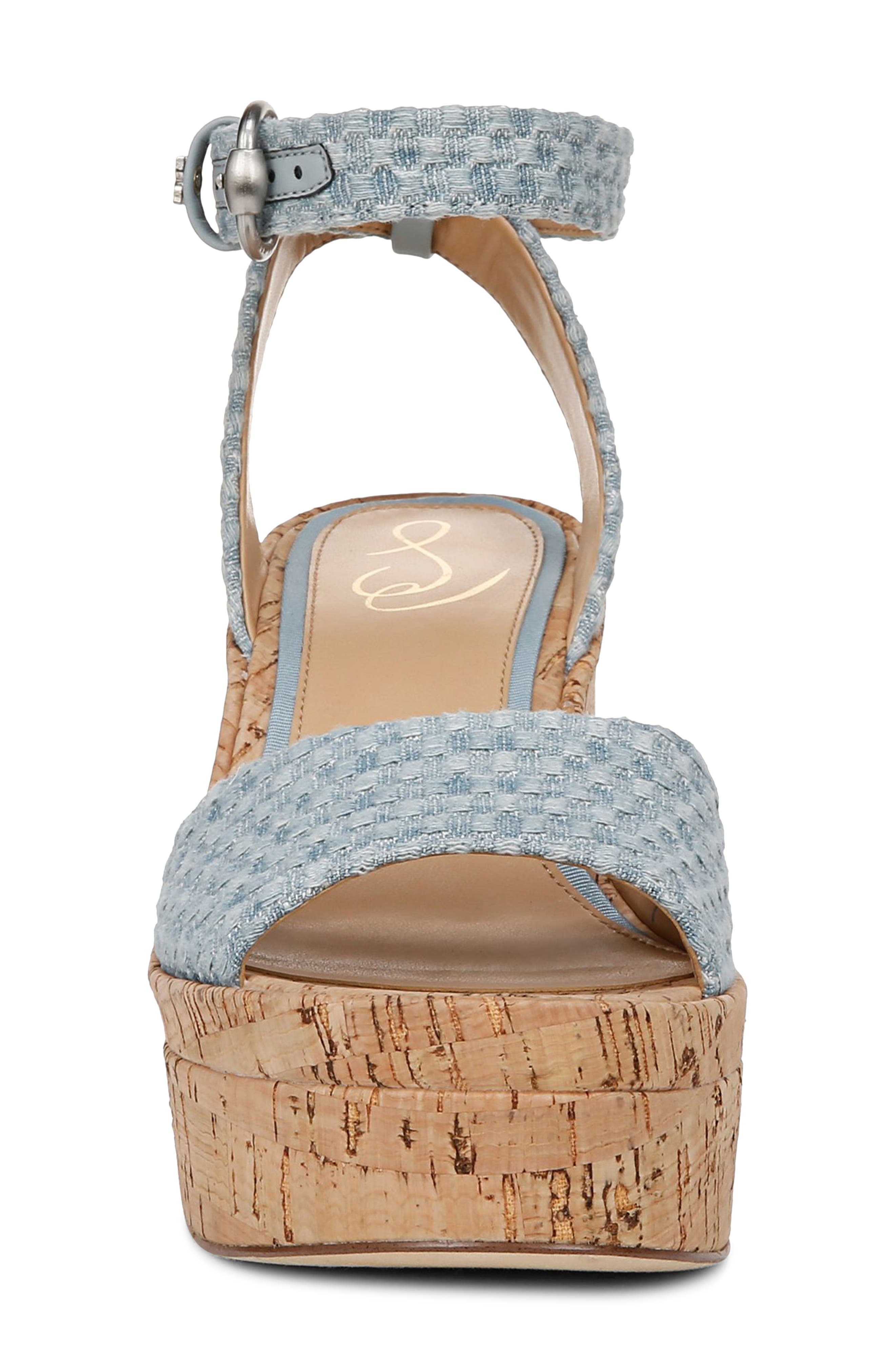 Immie Ankle Strap Platform Wedge Sandal, Alternate, color, MONTROSE BLUE