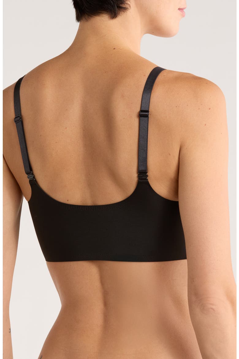 The True Body Triangle Convertible Strap Bralette, Alternate, color, BLACK