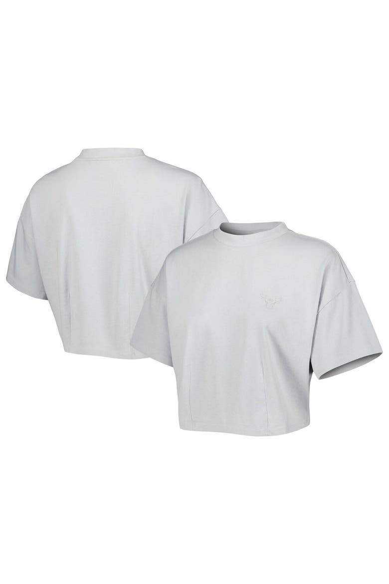 Men's Lusso Gray Chicago Bulls Nola Faded Tonal Cropped T-Shirt, Main, color, Gray