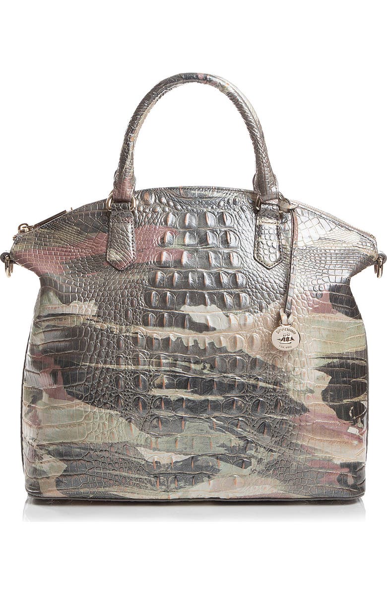 Brahmin Large Duxbury Croc Embossed Leather Satchel, Main, color,