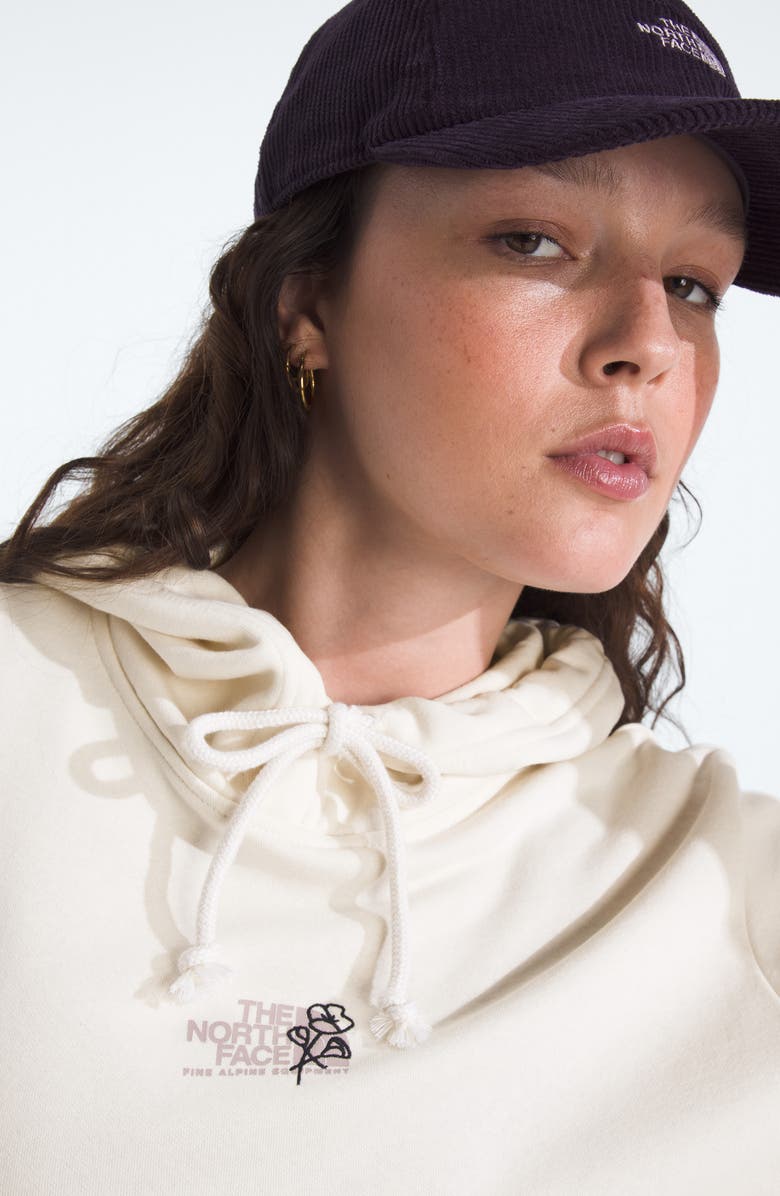 The North Face Midnight Ember Cotton Blend Hoodie, Alternate, color, White Dune