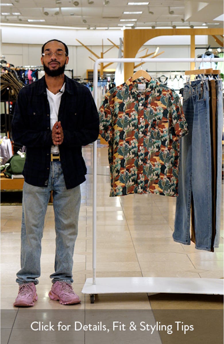 Cactus Treme Short Sleeve Linen Button-Up Shirt, sales video thumbnail