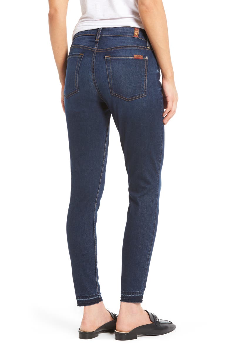 7 For All Mankind® b(air) Released Hem Ankle Skinny Jeans (b(air)Night Shadow), Alternate, color, BAIR NIGHT SHADOW