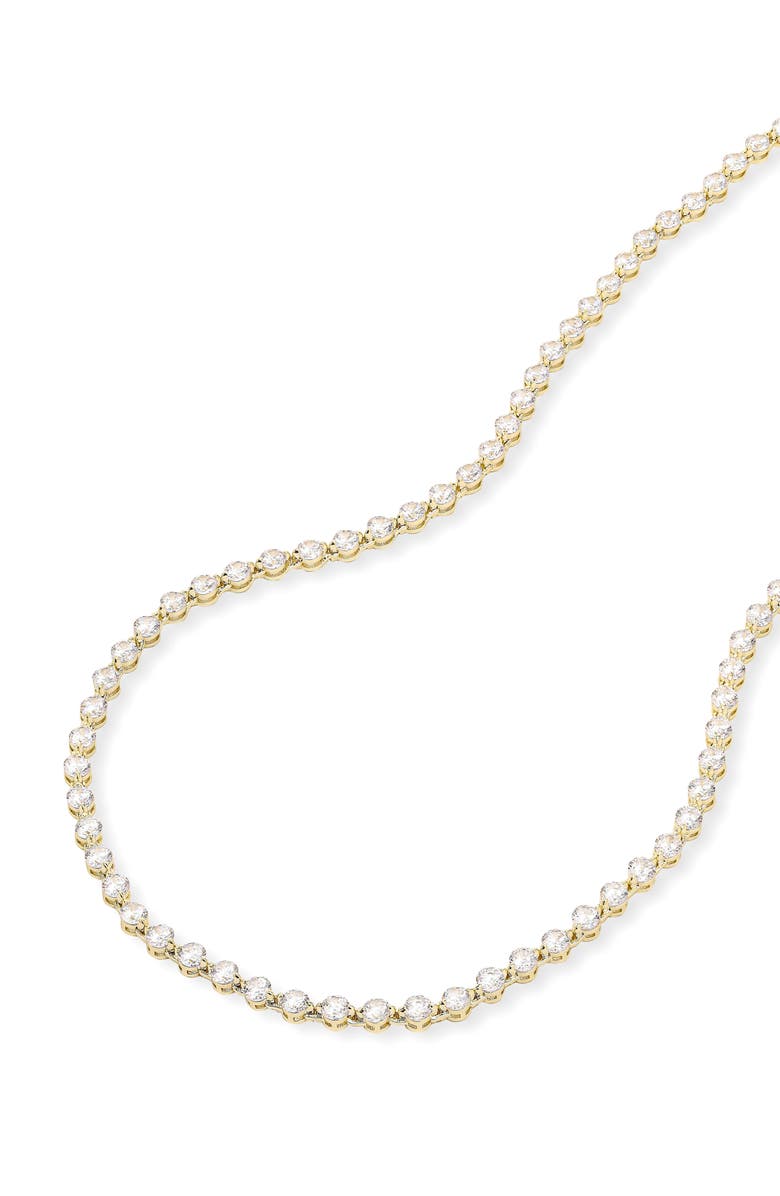 Melinda Maria She's an Icon Tennis Necklace, Alternate, color, Gold-White