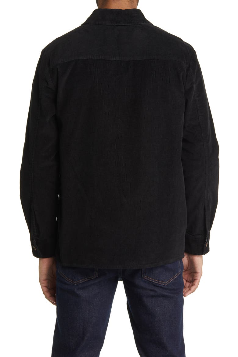 Brushed Corduroy Overshirt, Alternate, color, BLACK
