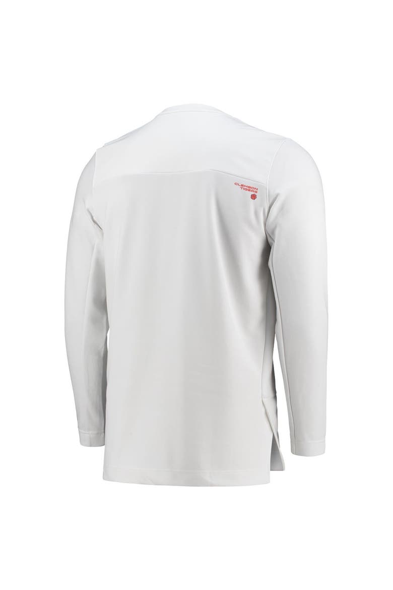 Men's Nike White Clemson Tigers Logo Performance Quarter-Zip Jacket, Alternate, color, White