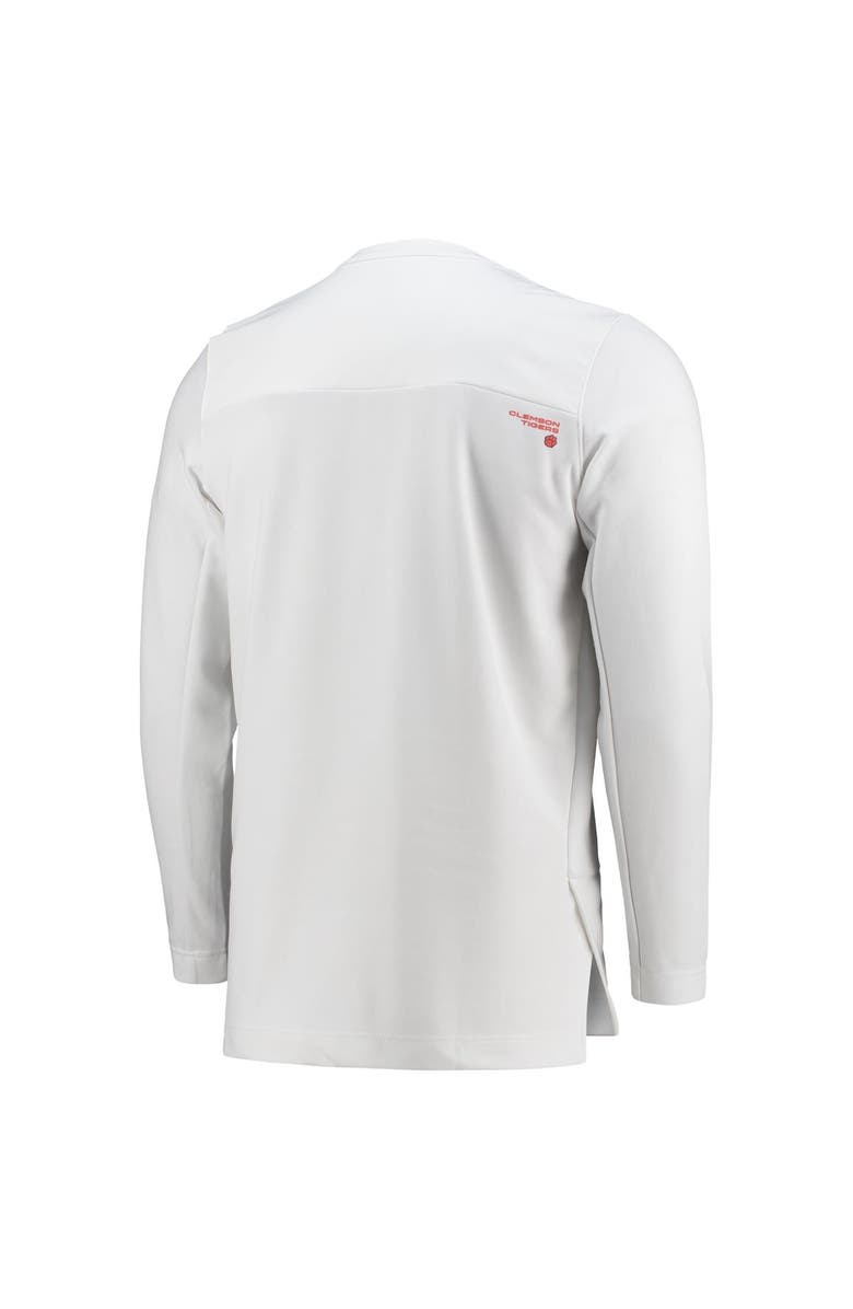 Nike Men's Nike White Clemson Tigers Logo Performance Quarter-Zip Jacket, Alternate, color, 