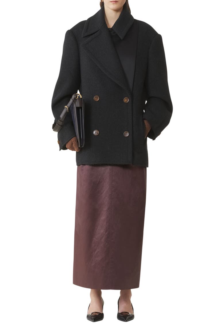 Wool Peacoat, Main, color, Anthracite