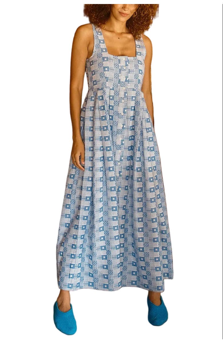 Ace & Jig Ginger Button Front Ankle Length Dress, Main, color, Lisbon