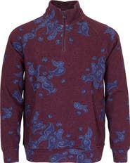 Lords of Harlech Craig Brushed Interlock Quarter Zip Pullover
