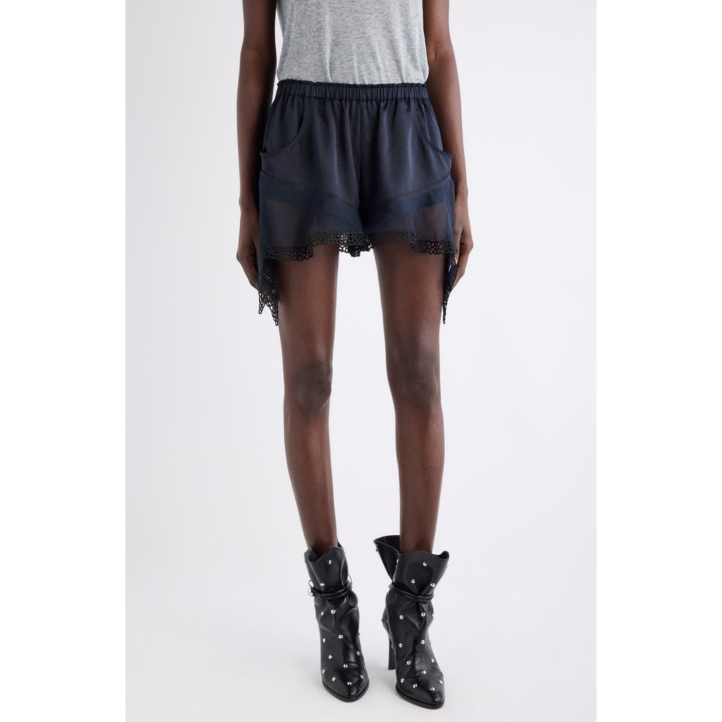Isabel Marant Ildana Asymmetric Shorts In Blue