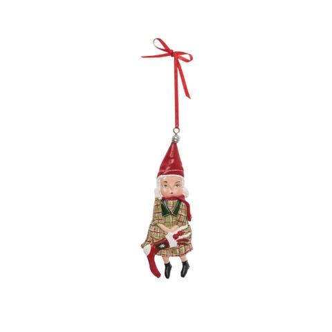 "Ella" Santa's Helper Christmas Decor Decoration Gathered Traditions Joe Spencer Ornament