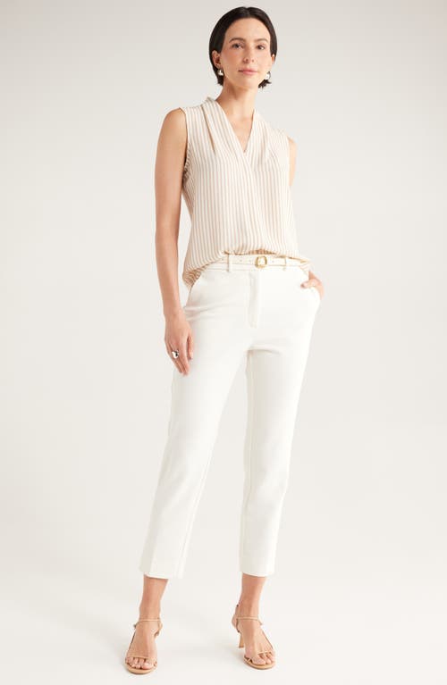 Nordstrom Rack V-neck Sleeveless Woven Shell Top In White