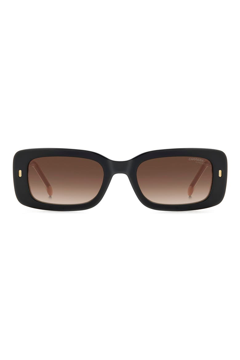 53mm Gradient Rectangular Sunglasses, Main, color, BLACK BEIGE/ BROWN GRADIENT