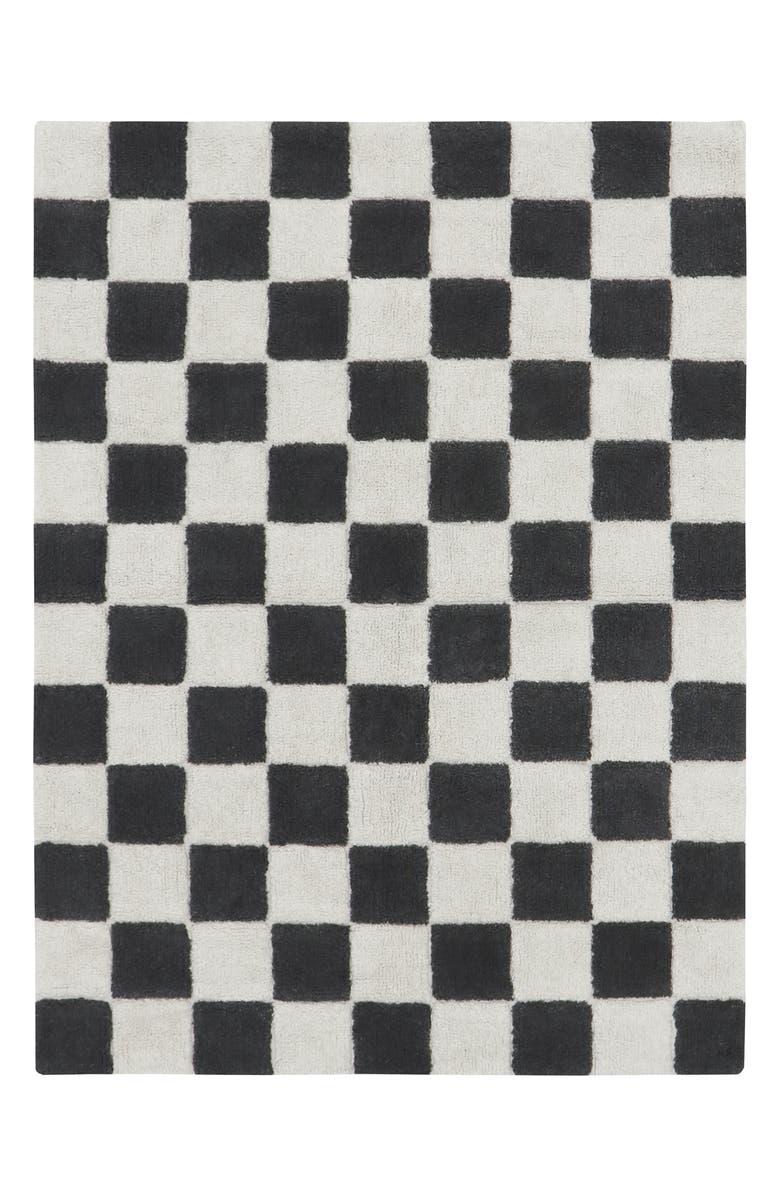 Lorena Canals Tiles Washable Cotton Blend Rug, Main, color, Grey