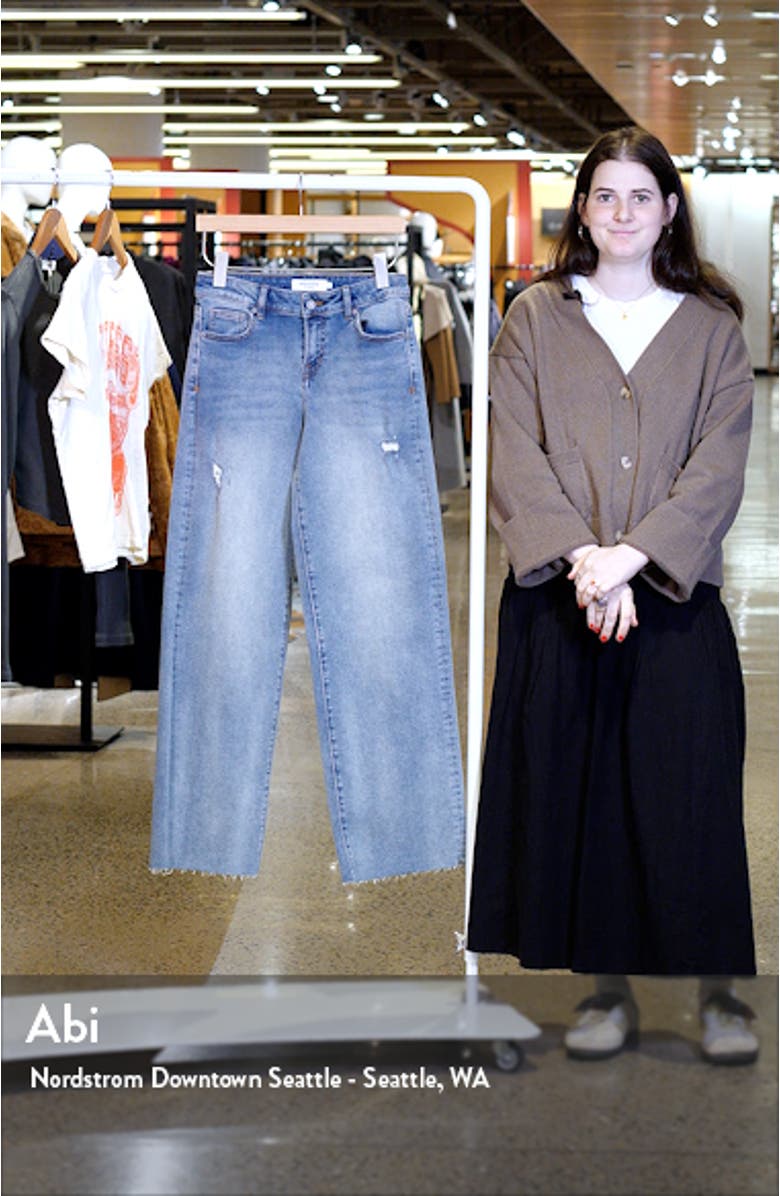 Raw Hem Mid Rise Dad Jeans, sales video thumbnail