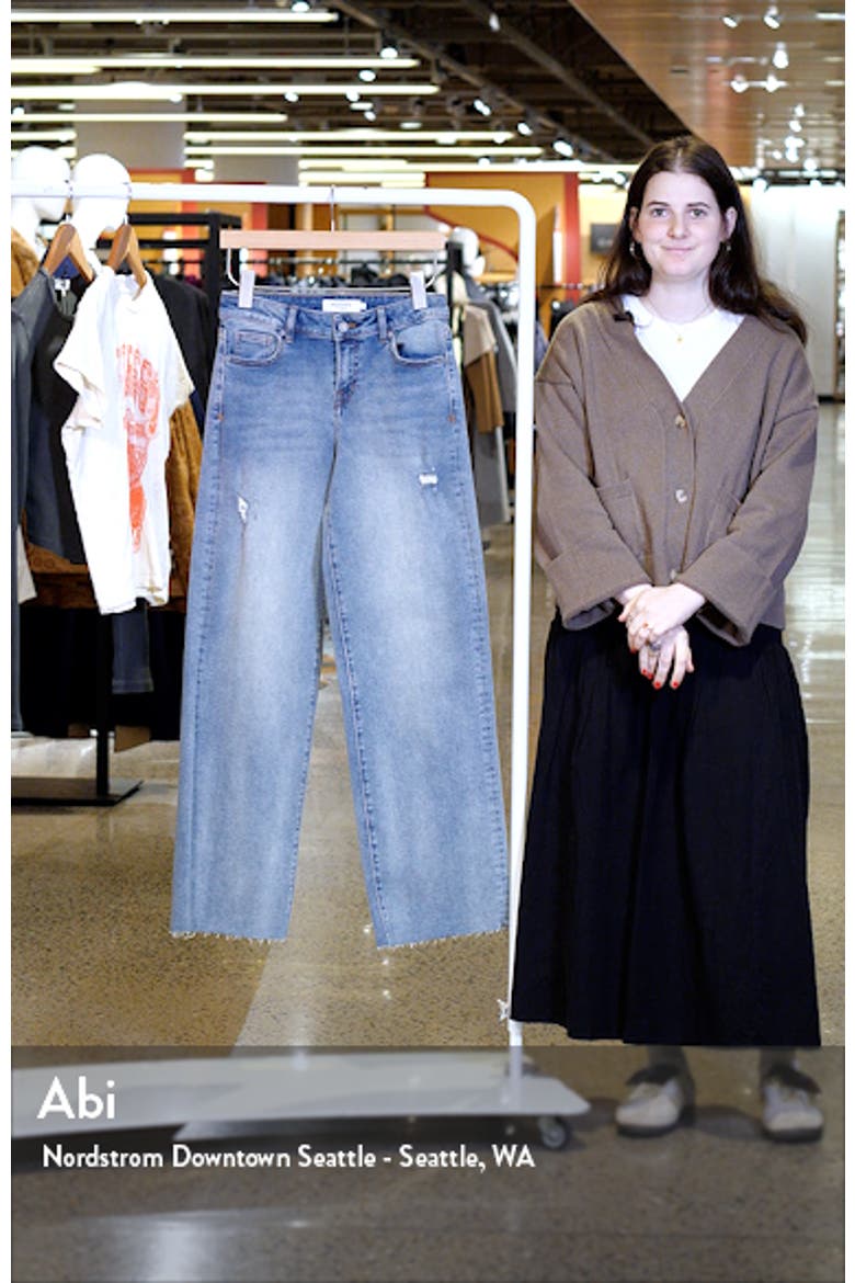 Raw Hem Mid Rise Dad Jeans video