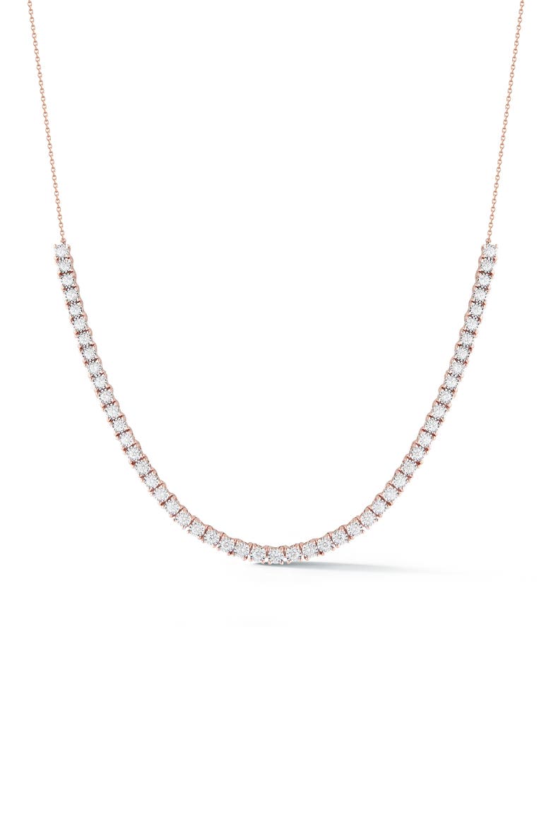 Ava Bea Tennis Necklace, Main, color, ROSE GOLD