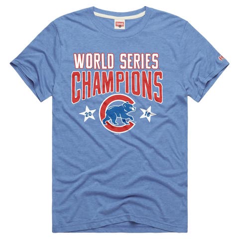 Men's Homage Light Blue Chicago Cubs Tri-Blend Hyperlocal T-Shirt
