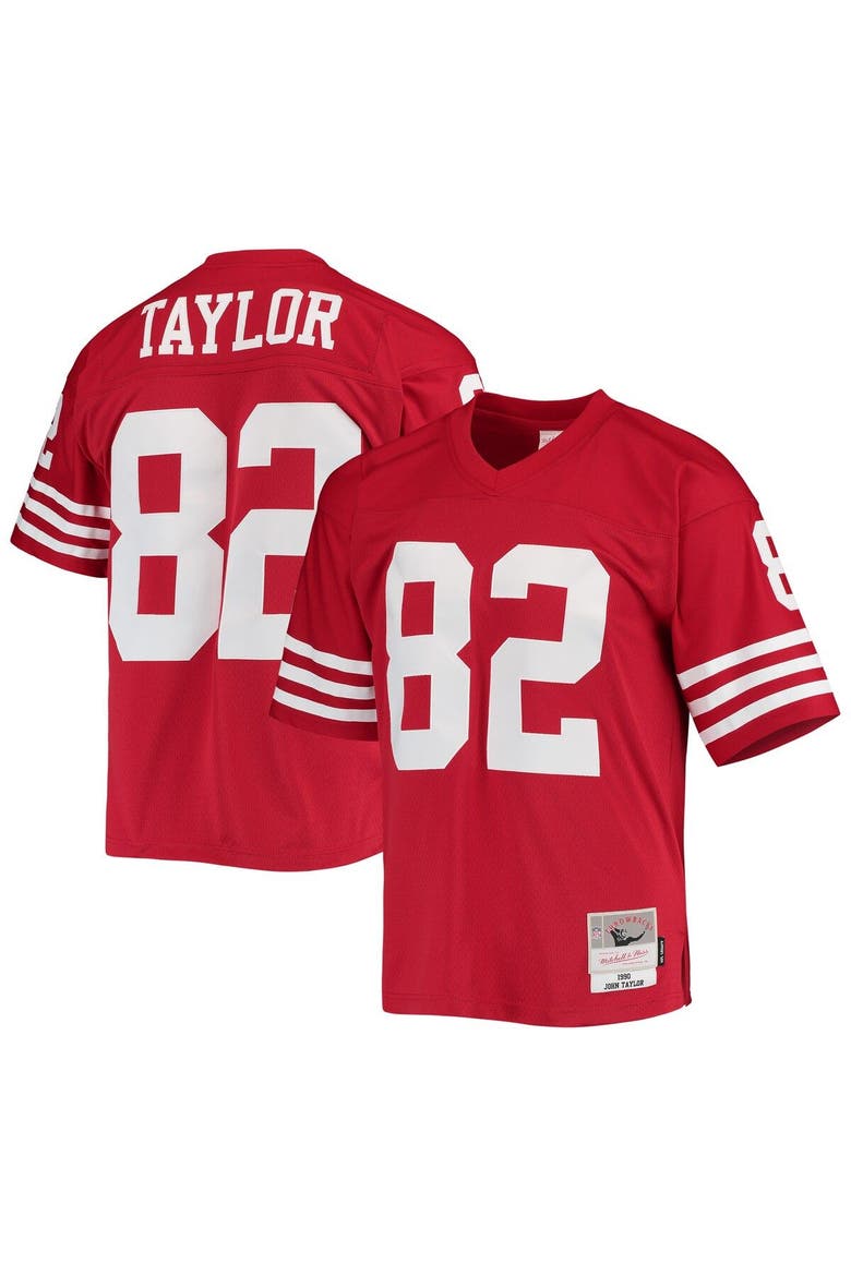Men's Mitchell & Ness John Taylor Scarlet San Francisco 49ers Legacy Replica Jersey, Main, color, Scarlet