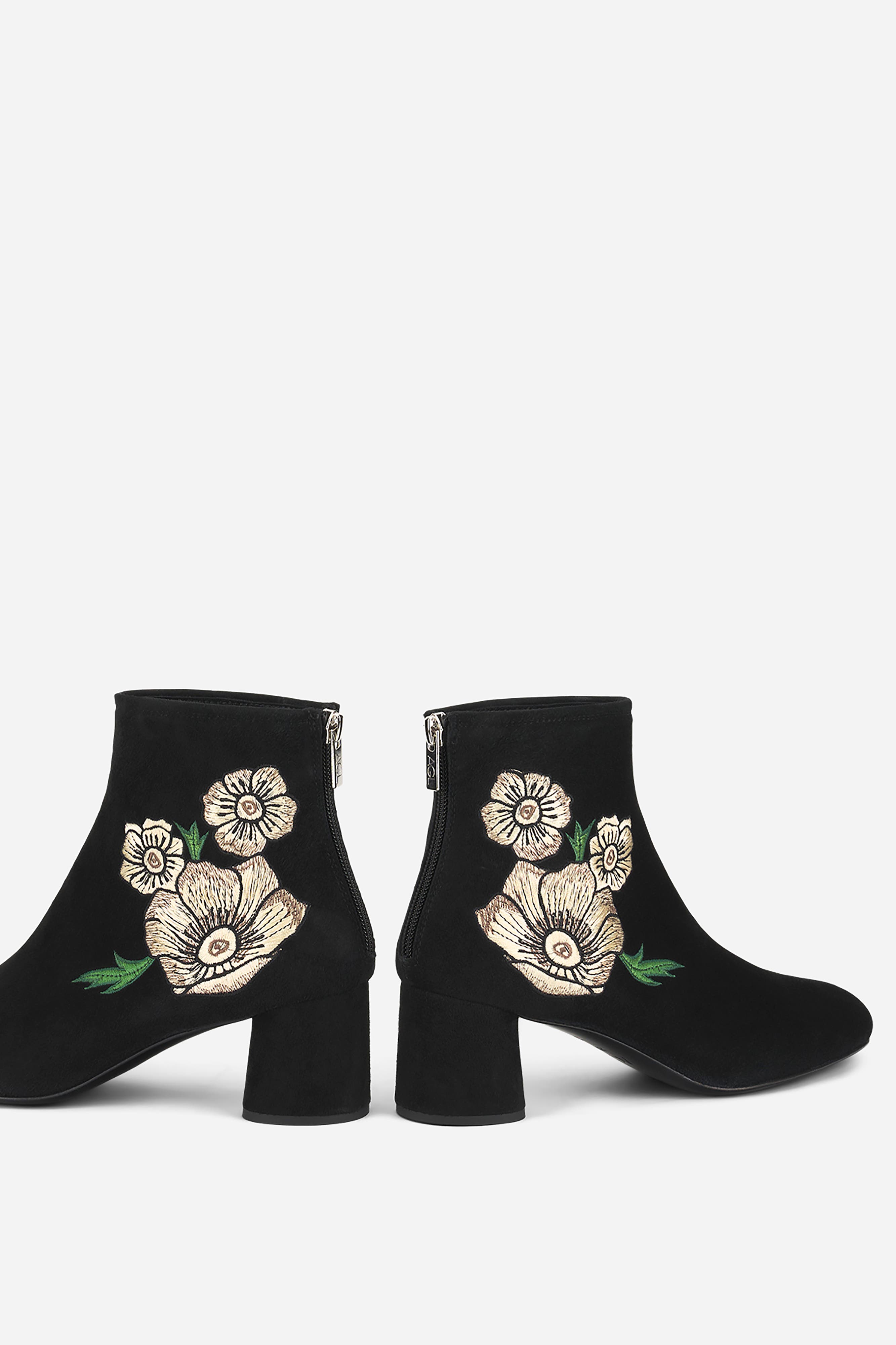 AGL OBU AGL X OBSERVED BY US Heeled Velour Bootie, Alternate, color, Black