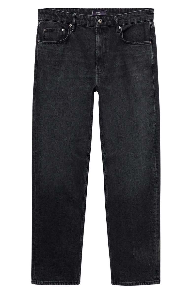 MANGO Moby Straight Fit Cotton Jeans, Alternate, color, Open Grey