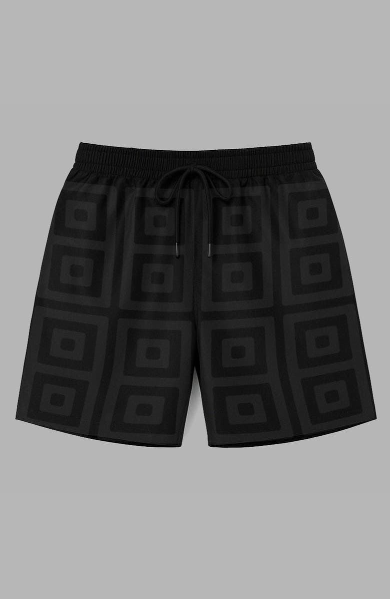 Blvck Pattern Swim Short, Main, color, Black