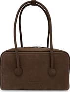 MARGESHERWOOD Soft Boston Small Nubuck Leather Shoulder Bag