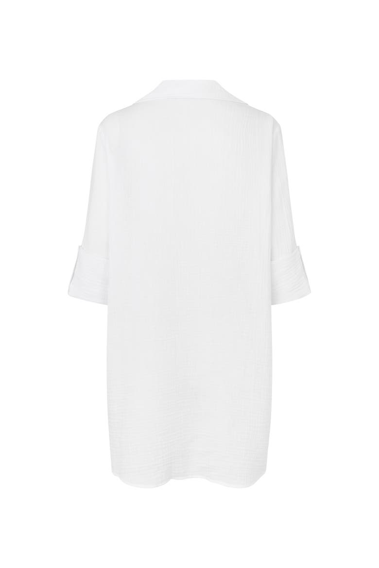 Mairara Button-Front Long Shirt, Alternate, color, White