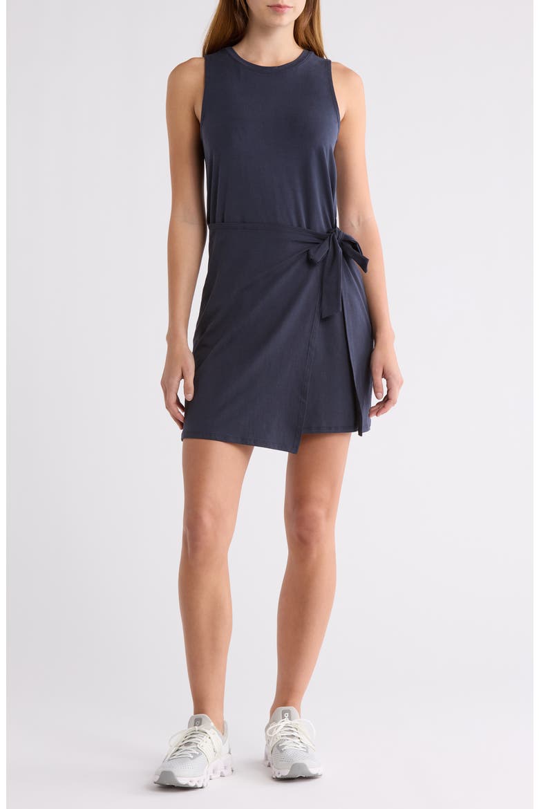 Meet Up Wrap Skirt Minidress, Main, color, NOCTURNAL NAVY