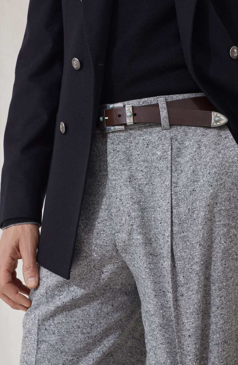 Brunello Cucinelli Sharkskin trousers, Alternate, color, Medium Grey