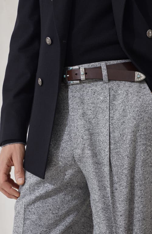 Brunello Cucinelli Sharkskin Trousers In Gray