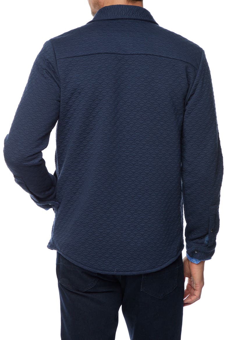 Downey 2 Slim Fit Knit Shirt Jacket, Alternate, color, NAVY