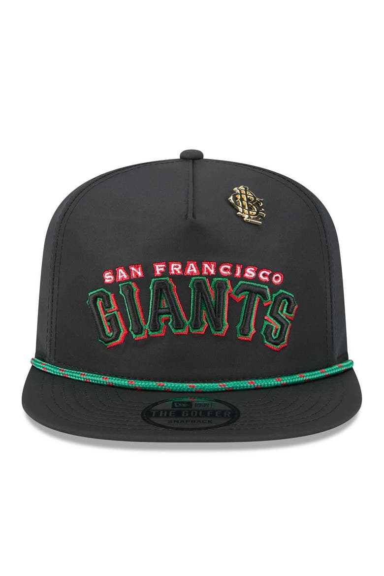 Men's New Era  Black San Francisco Giants 2025 Big League Chew Golfer Snapback Hat, Alternate, color, Black
