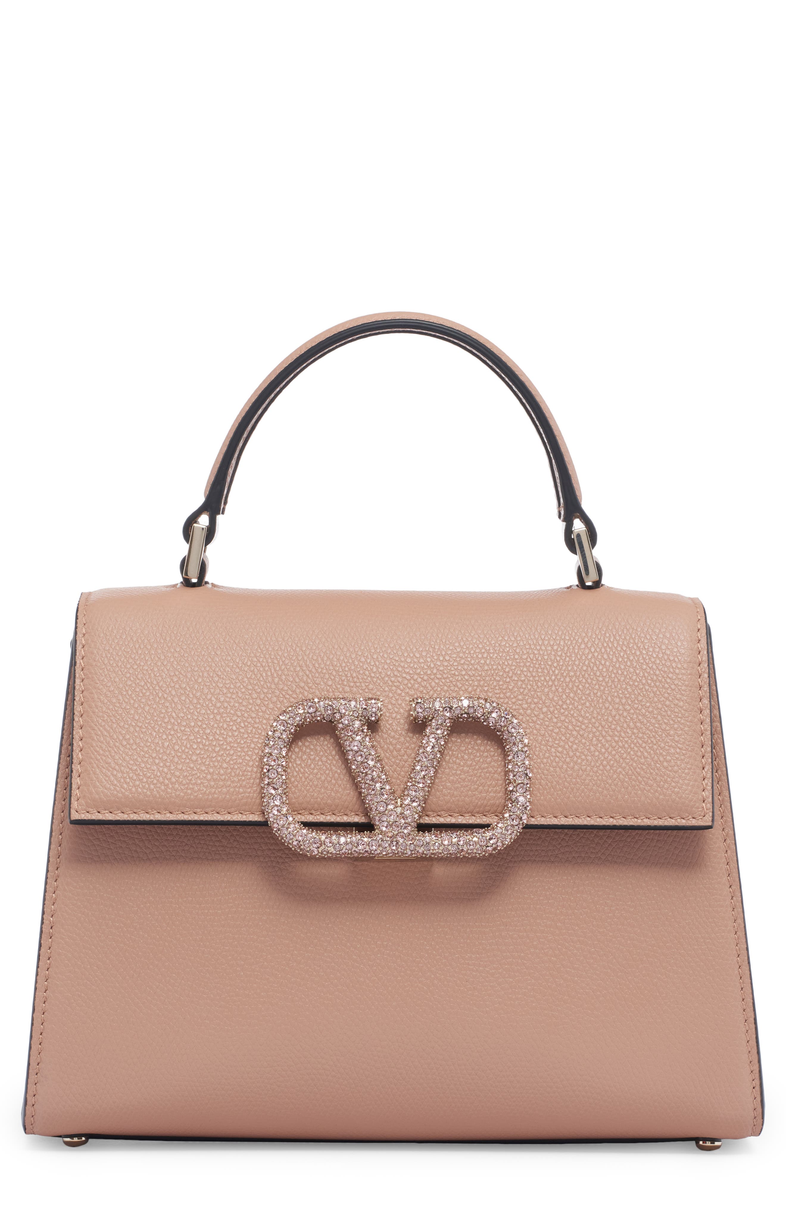 Valentino Garavani Small VSling Leather Top Handle Bag, Main, color, 